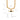 Gold wavy necklace chain with t bar pendant charm