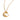 A gold-colored necklace with a crescent moon and cloud pendant