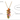 tropical beaded pendant necklace on gold chain