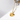 Gold necklace with a heart-shaped pendant on a white background