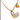 Gold necklace chain with two heart charms