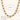 Gold chain necklace with measurements and material details on a white background