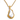 Gold necklace with a white pendant on a natural background