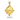Gold pendant with eye design on a white background with measurement text.
