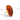 Ring with amber stone and gold band, labeled for material and size on a white background