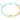 blue adjustable bracelet with gold beads and sun charm