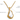 Gold necklace with a white pendant on a natural background