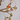 tropical beaded pendant hoop earrings in gold