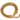 A gold-colored flat chain bracelet with a clasp.