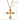 cross pendant gold necklace with diamond and rose details