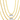 Gold chain necklace with measurements on a white background