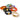 Set of colorful bracelets with gold accents on a white background