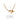 Gold necklace with clasp on a white background