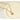 Gold necklace with a hexagonal pendant on a white background