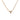 Gold necklace with a floral pendant on a white background