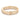 Bracelet with gold and beige braided design on a white background