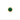 Gold earring with a green gemstone on a white background