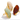 Three gold-rimmed rings with different colored stones on a white background