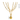Gold necklaces with various chain lengths on a white background