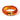 Orange and red bangle with gold clasp on a white background