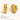 Gold hoop earrings with measurements and material details on a white background