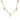 Gold necklace with diamond pendants on a white background
