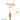 Gold necklace with a colorful fish pendant, showing measurements on a white background.