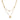 Gold layered necklace with a heart pendant on a white background