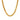 Gold chain necklace on a white background
