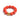 Bracelet with red beads and a gold accent on a white background