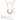Gold necklace with sunflower pendant and measurement details on a white background