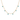 Gold necklace with turquoise stones on a white background