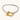 Bracelet with gold clasp and silver chain on a white background