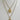 Two gold necklaces with lock pendants on a white background