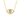 Gold necklace with a blue eye-shaped pendant on a white background