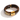 Brass bangle with gold clasp on a white background