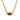 Gold chain necklace with a brown gemstone pendant on a white background