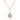 Gold necklace with a diamond pendant on a white background