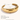 Gold bracelet with measurements and product details on a white background