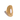 Gold ring with intricate design on a white background