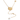 Gold necklace with sunflower pendant and pearl charm on a white background