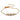 Gold bracelet with four circular gemstones on a white background