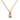 Gold star pendant necklace with a clear gemstone on a white background
