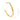 Gold hoop earring on a white background