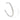 Silver U-shaped bracelet on a white background