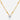Gold necklace with a diamond pendant on a white background