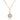 Gold necklace with a diamond pendant on a white background
