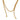 Gold necklace with spherical beads on a white background